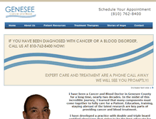 Tablet Screenshot of geneseecancer.com